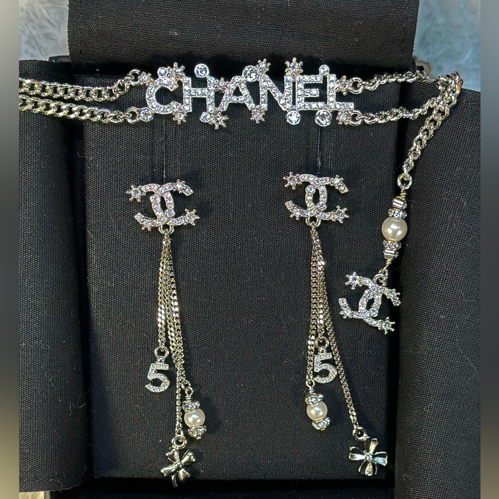 Earrings only Chanel 23P extreme rare fringe earrings  NWB